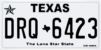 TX license plate DRQ6423