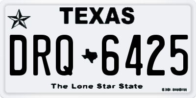 TX license plate DRQ6425