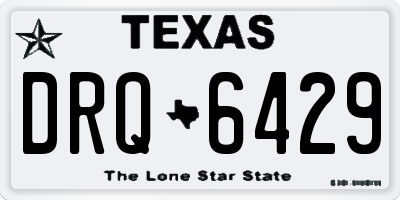 TX license plate DRQ6429