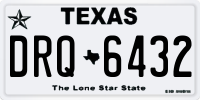 TX license plate DRQ6432