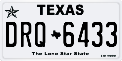 TX license plate DRQ6433