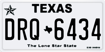 TX license plate DRQ6434