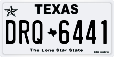 TX license plate DRQ6441