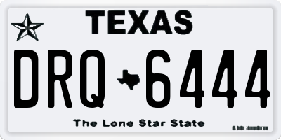 TX license plate DRQ6444