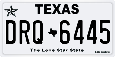 TX license plate DRQ6445