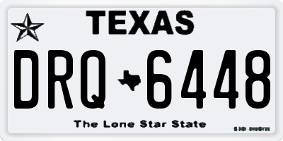 TX license plate DRQ6448
