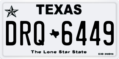 TX license plate DRQ6449