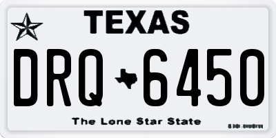 TX license plate DRQ6450