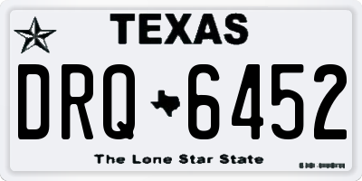 TX license plate DRQ6452