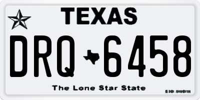 TX license plate DRQ6458