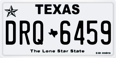 TX license plate DRQ6459