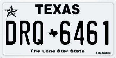 TX license plate DRQ6461