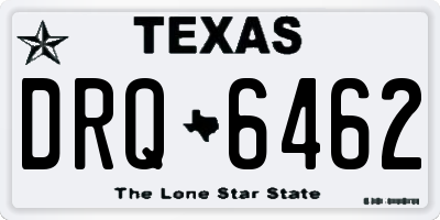 TX license plate DRQ6462