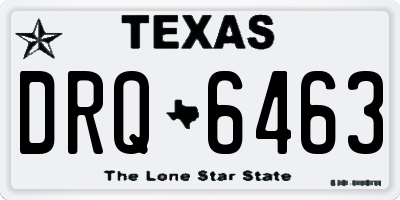 TX license plate DRQ6463