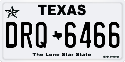 TX license plate DRQ6466