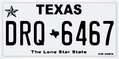 TX license plate DRQ6467