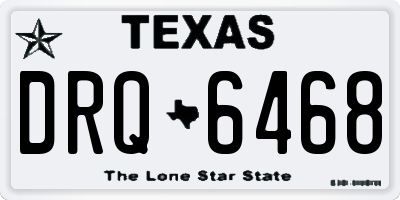 TX license plate DRQ6468