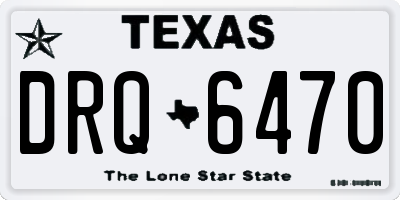 TX license plate DRQ6470