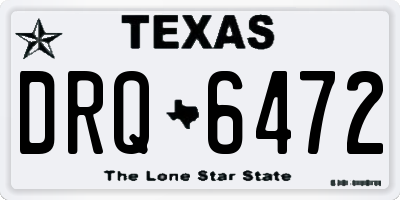 TX license plate DRQ6472