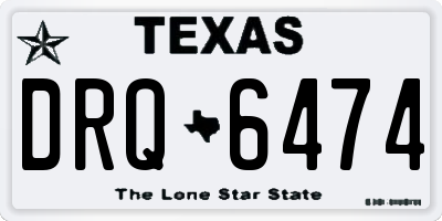 TX license plate DRQ6474