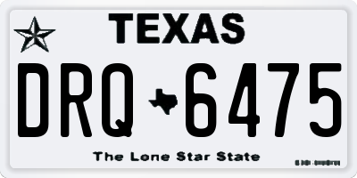 TX license plate DRQ6475