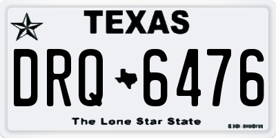 TX license plate DRQ6476