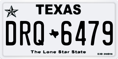TX license plate DRQ6479