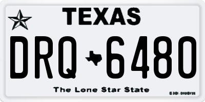 TX license plate DRQ6480