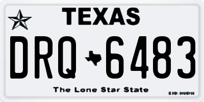 TX license plate DRQ6483