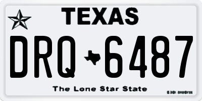 TX license plate DRQ6487