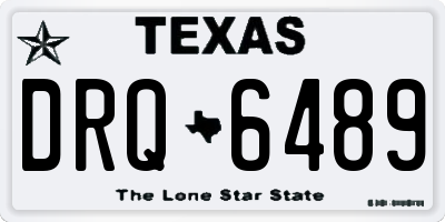 TX license plate DRQ6489