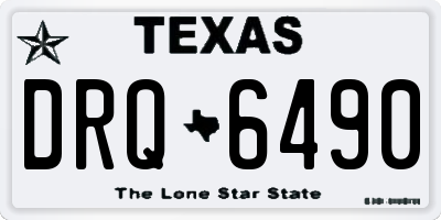 TX license plate DRQ6490