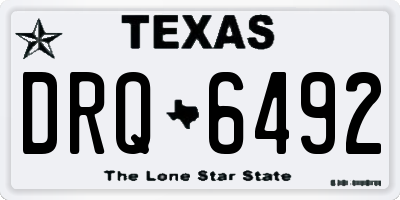 TX license plate DRQ6492