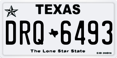 TX license plate DRQ6493