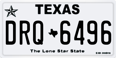 TX license plate DRQ6496