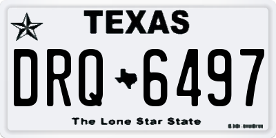 TX license plate DRQ6497