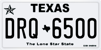 TX license plate DRQ6500