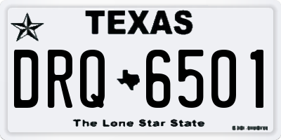 TX license plate DRQ6501