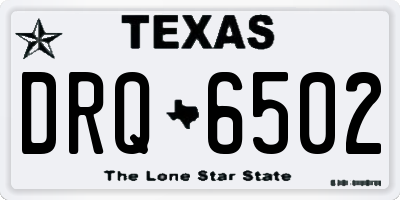 TX license plate DRQ6502