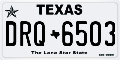 TX license plate DRQ6503