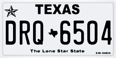 TX license plate DRQ6504