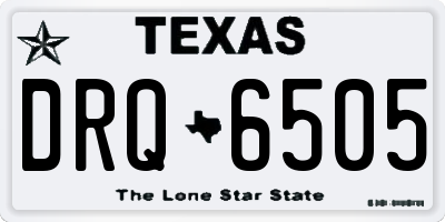 TX license plate DRQ6505