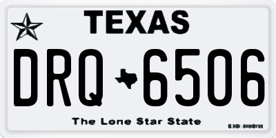 TX license plate DRQ6506