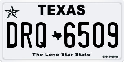 TX license plate DRQ6509