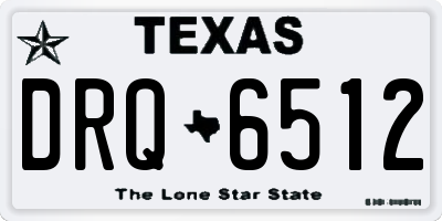 TX license plate DRQ6512