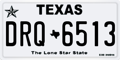 TX license plate DRQ6513