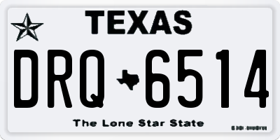 TX license plate DRQ6514