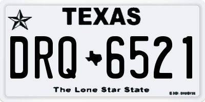 TX license plate DRQ6521