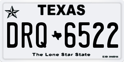 TX license plate DRQ6522