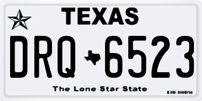 TX license plate DRQ6523